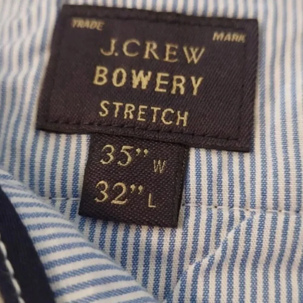 J.CREW BOWERY  PANTS MEN  SIZE W35 L32 NAVY BLUE FORMAL CASUAL STRETCHY  OFFICE
